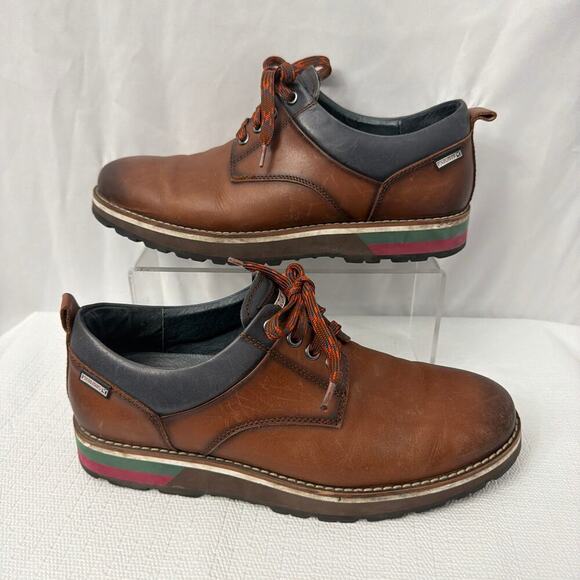 Pikolinos Pirineos Brown Leather Oxford Shoes Mens Size 8 main image 9